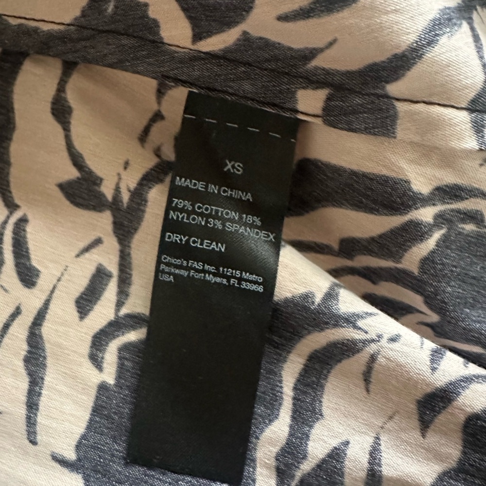 Chico's Black Label Floral Black and Tan Dress - Picture 5 of 5